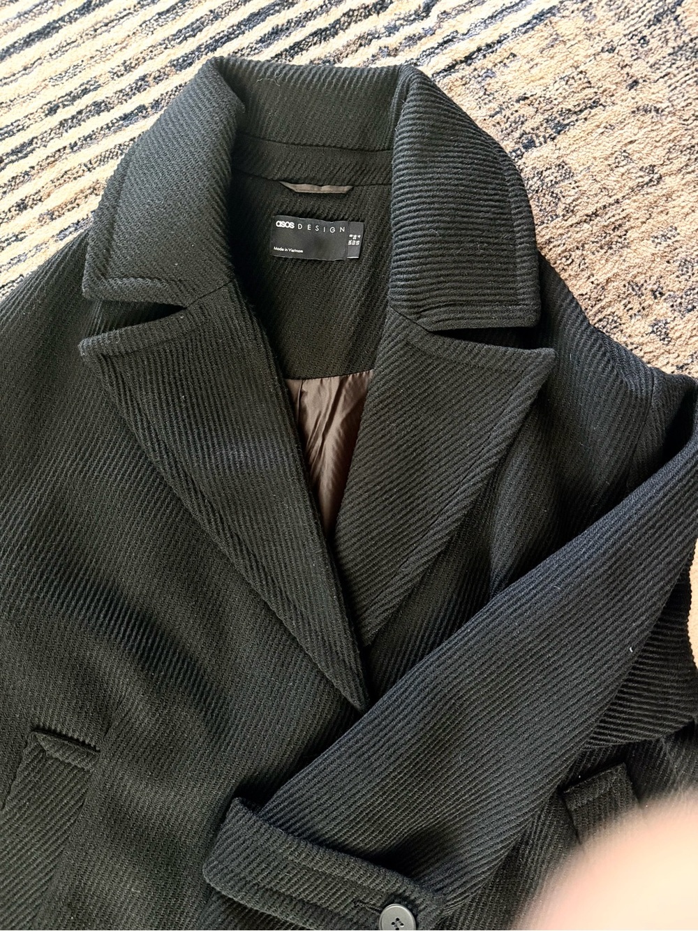 ASOS Black Long Trench Coat - Picture 2 of 3
